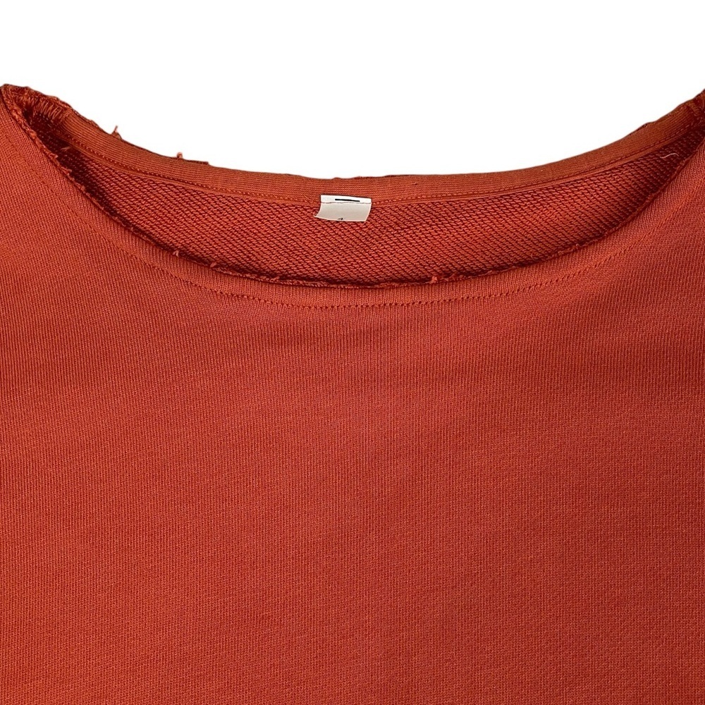 lululemon‎ Softstreme Perfectly Oversized Cropped Crew Sweatshirt Solar Orange - Picture 9 of 16